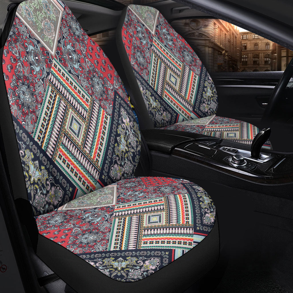 Car Seat Cover Paisley Bandana Pattern Seamless Car Seat Cover