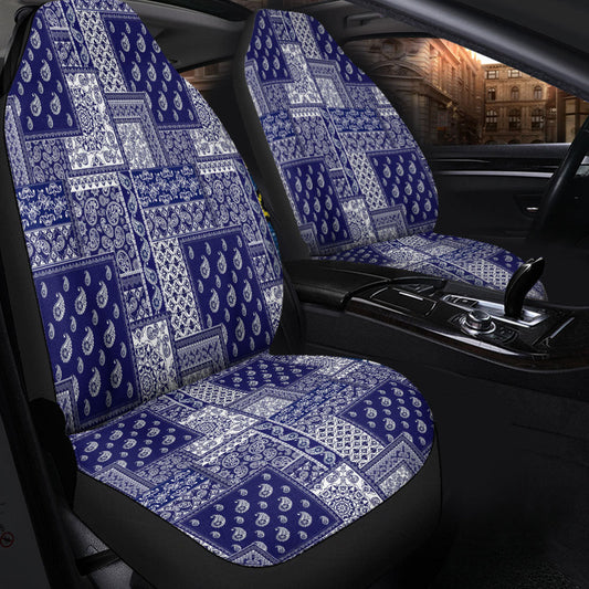Car Seat Cover Paisley Bandana Pattern Seamless Car Seat Cover