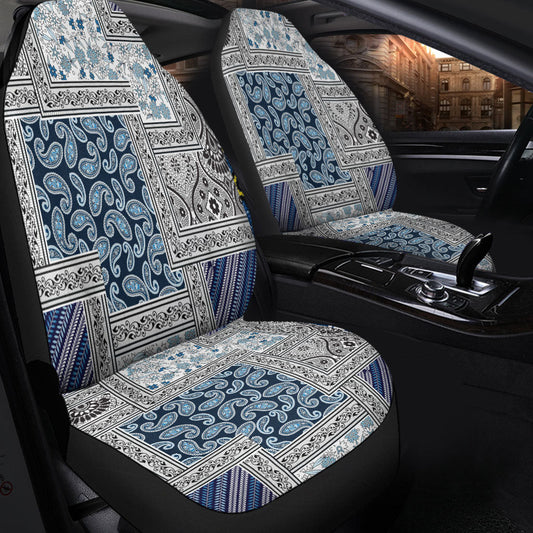 Car Seat Cover Paisley Bandana Pattern Seamless Car Seat Cover