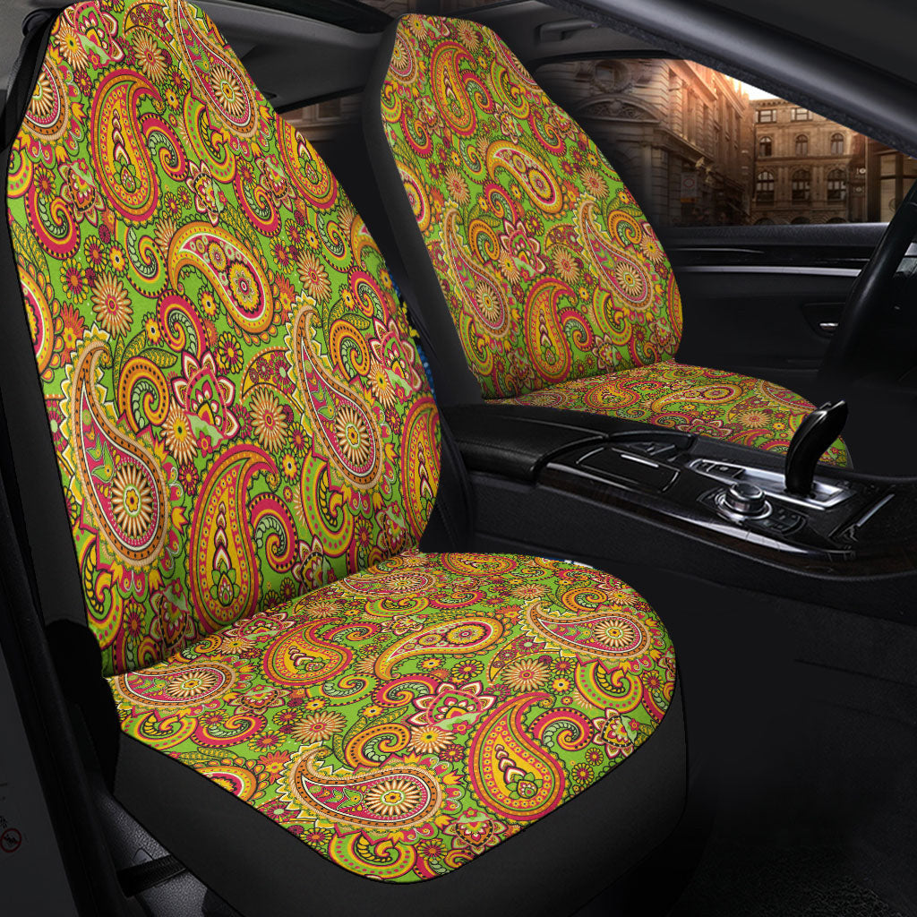 Car Seat Cover Paisley Bandana Pattern Seamless Car Seat Cover