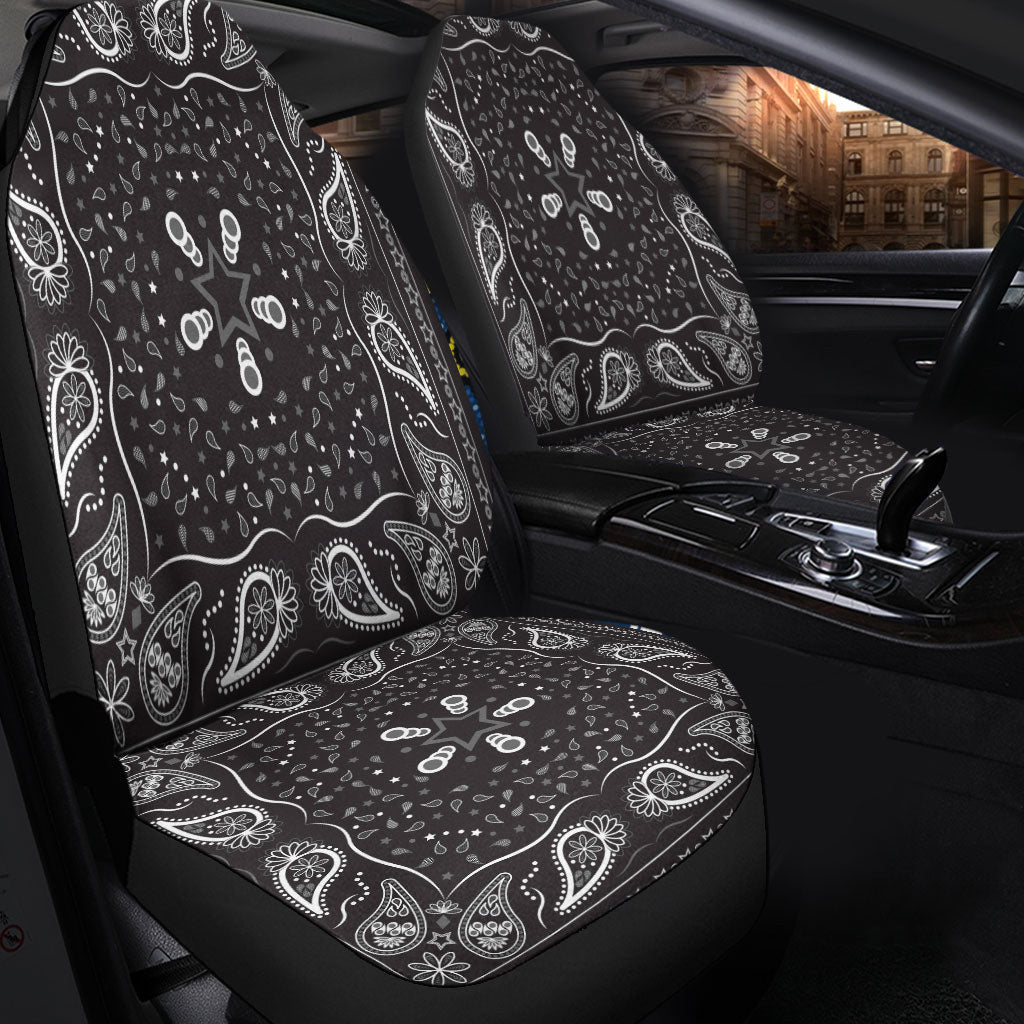 Car Seat Cover Paisley Bandana Pattern Seamless Car Seat Cover
