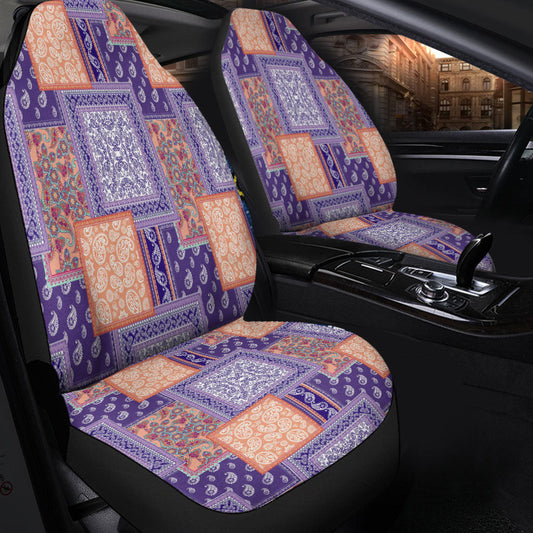 Car Seat Cover Paisley Bandana Pattern Seamless Car Seat Cover