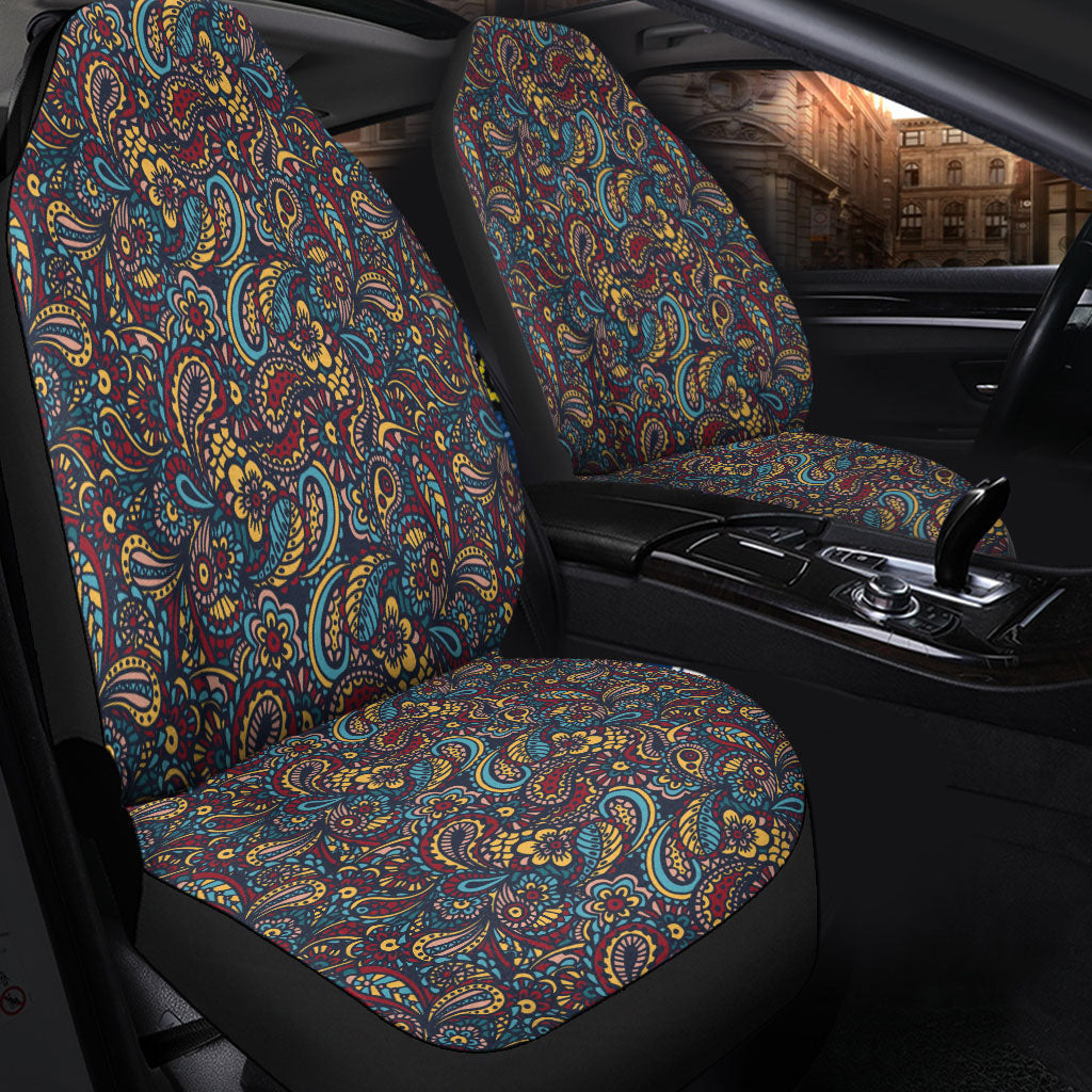 Car Seat Cover Paisley Bandana Pattern Seamless Car Seat Cover