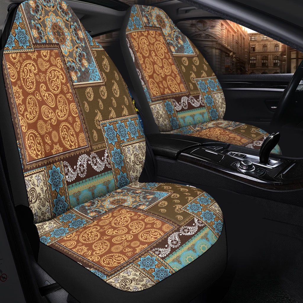 Car Seat Cover Paisley Bandana Pattern Seamless Car Seat Cover