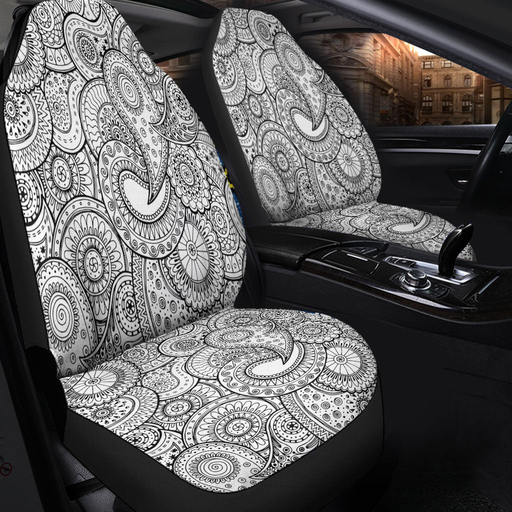 Car Seat Cover Paisley Bandana Pattern Seamless Car Seat Cover