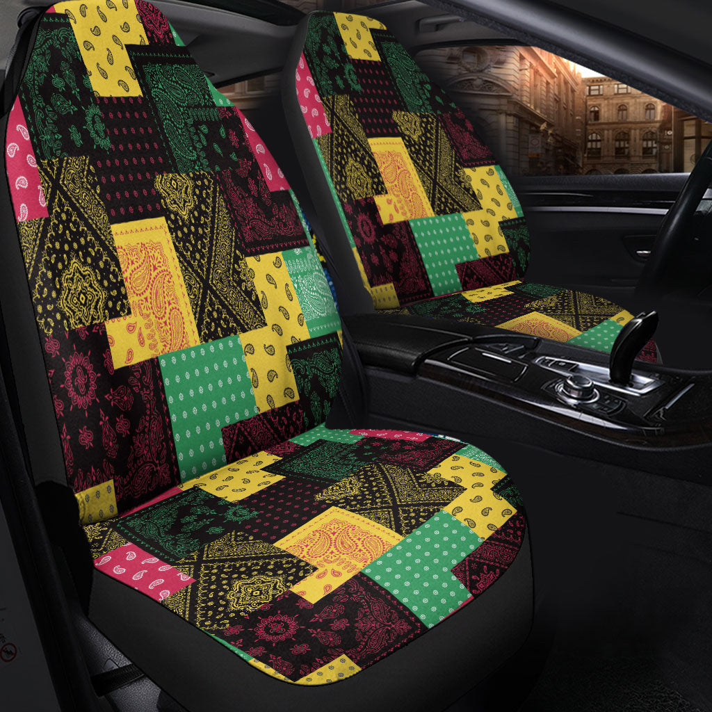Car Seat Cover Paisley Bandana Pattern Seamless Car Seat Cover