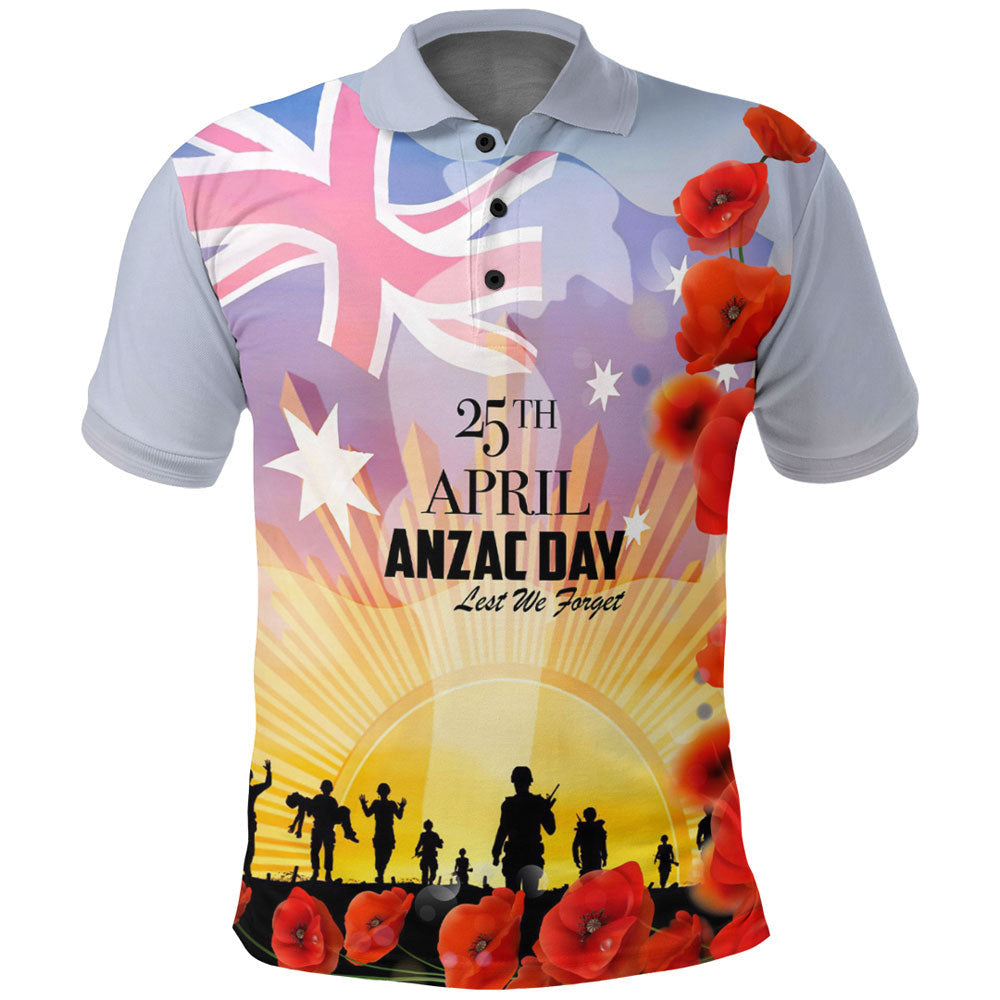 Clothing Anzac Day Australia Poppy Polo Shirts