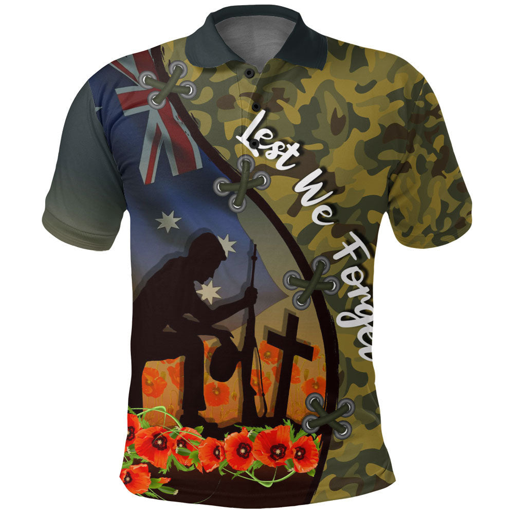 Clothing Anzac Day Camouflage Soldier Australian Polo Shirts
