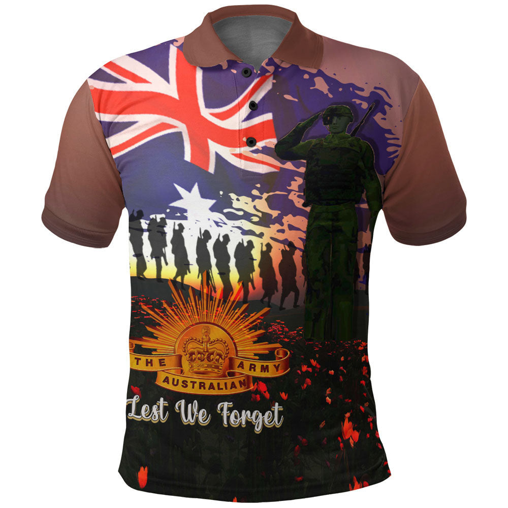Clothing Anzac Day Soldier Australian Polo Shirts