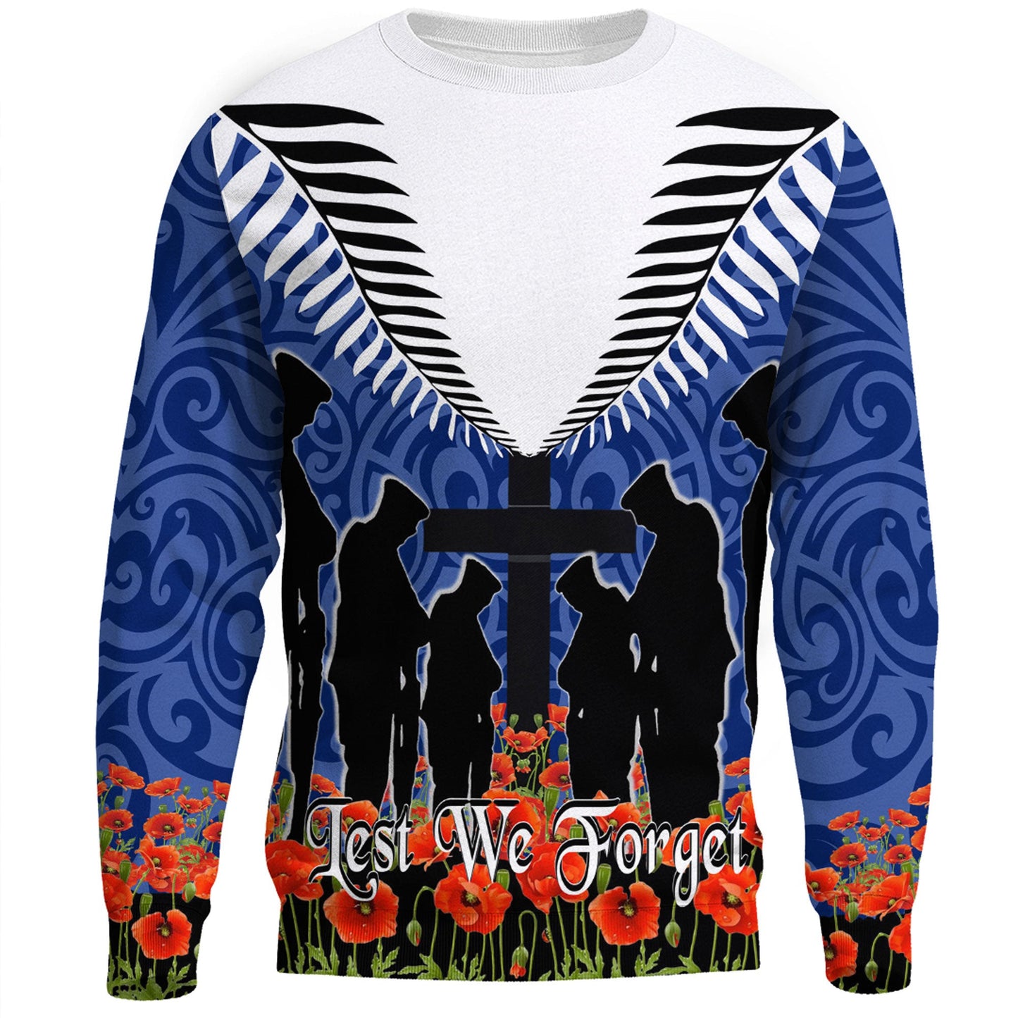 Clothing Anzac Day Soldier And Poppys Sweatshirts