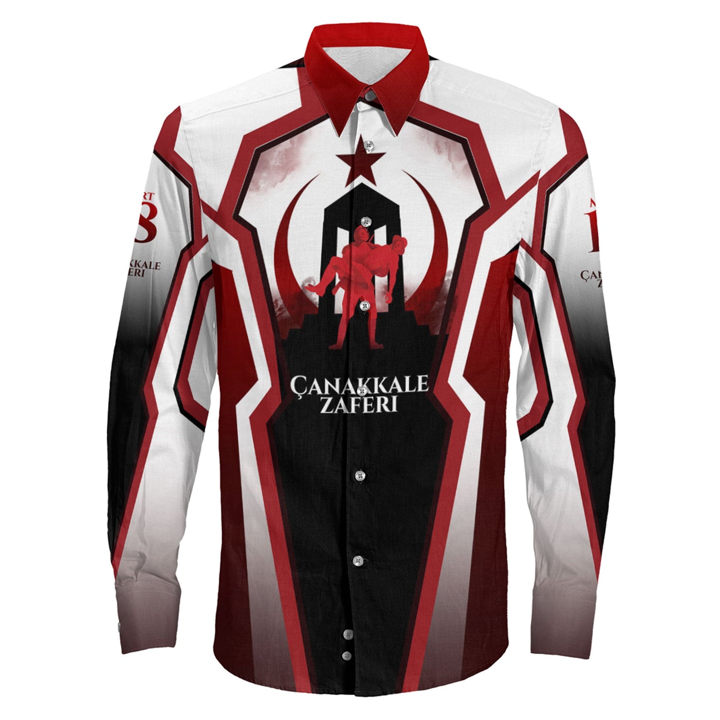 Clothing Canakkale Zaferi, Mart 18 Sport Style Long Sleeve Button Shirt