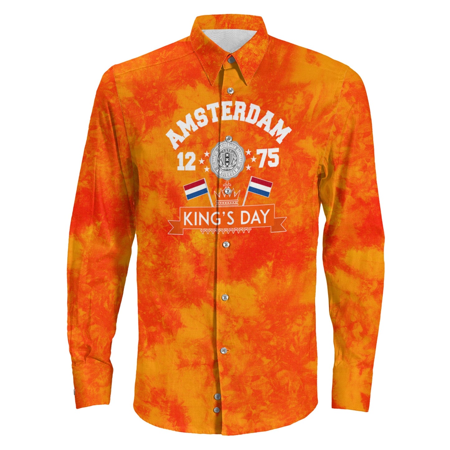 Clothing Netherlands Amsterdam 1275 King'S Day Long Sleeve Button Shirt