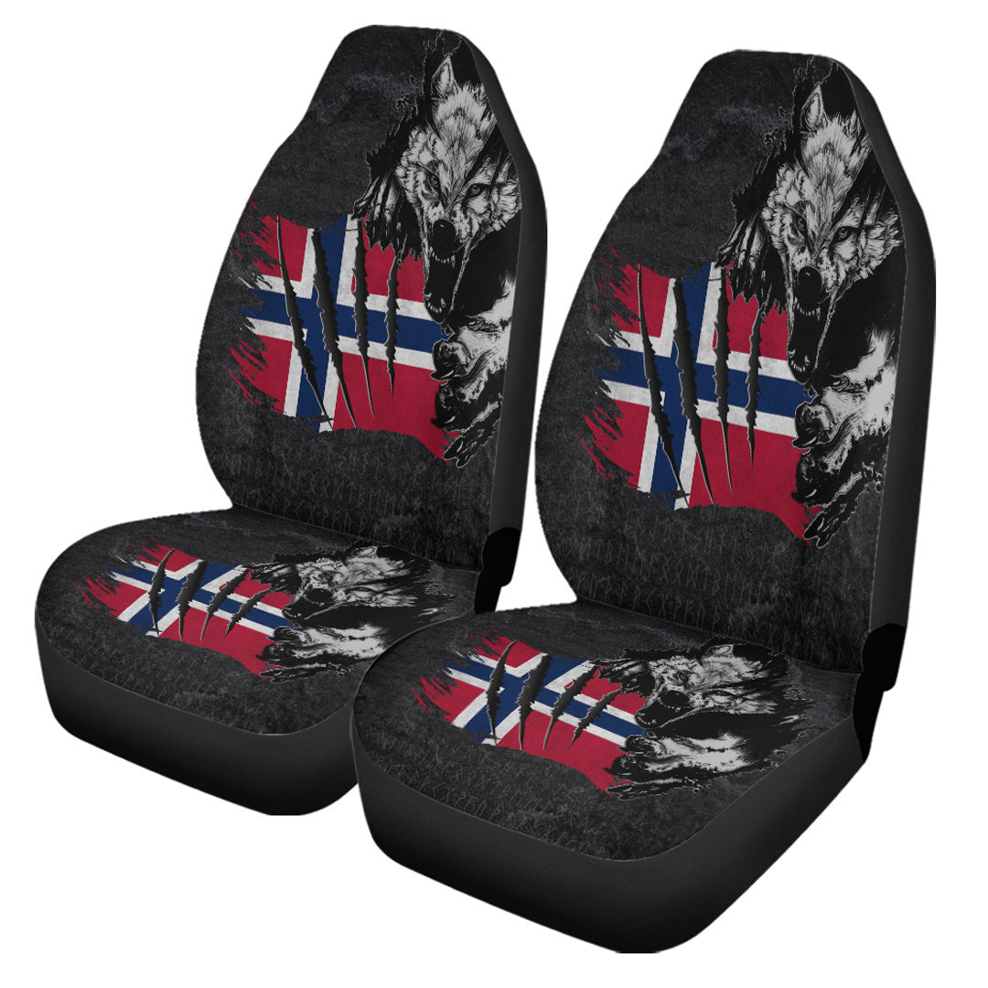 Car Seat Covers Norway Wolf Viking Car Seat Covers