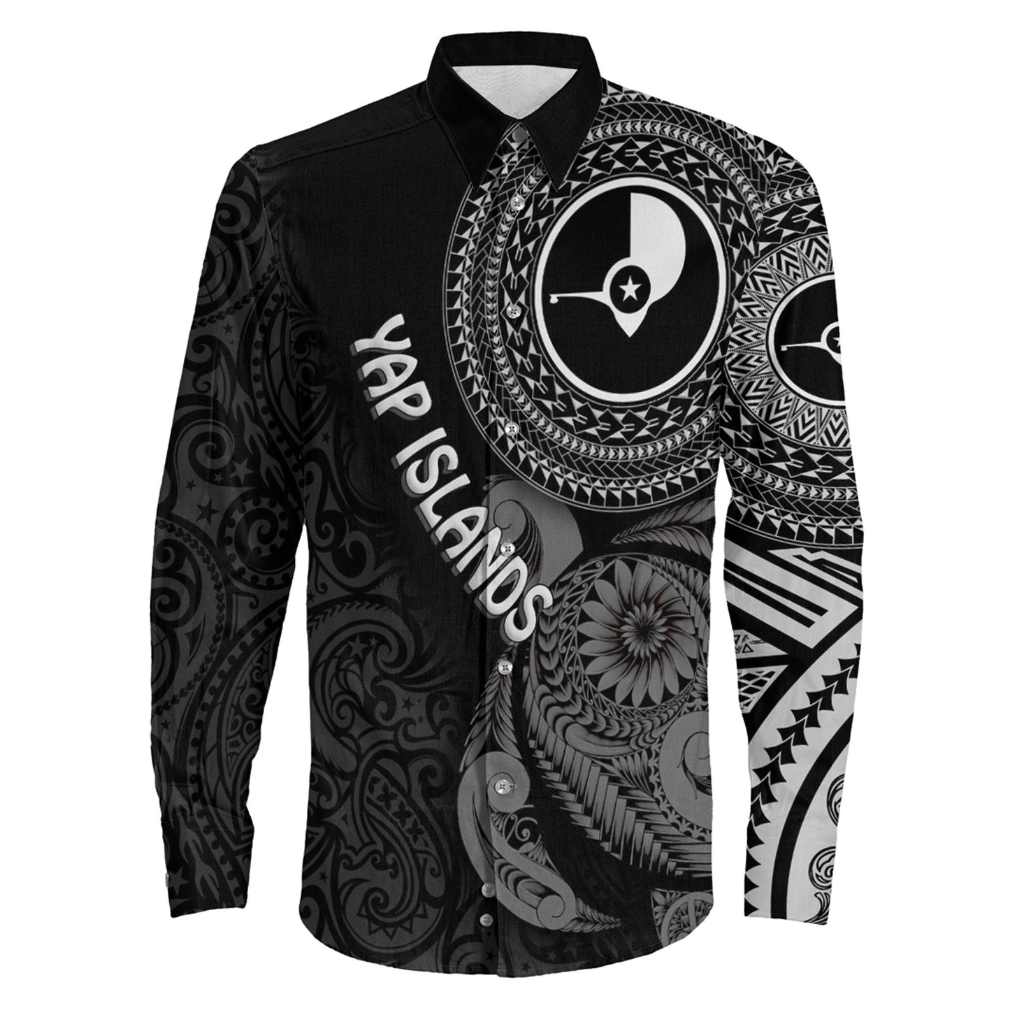 Clothing Yap Islands Polynesia Long Sleeve Button Shirt