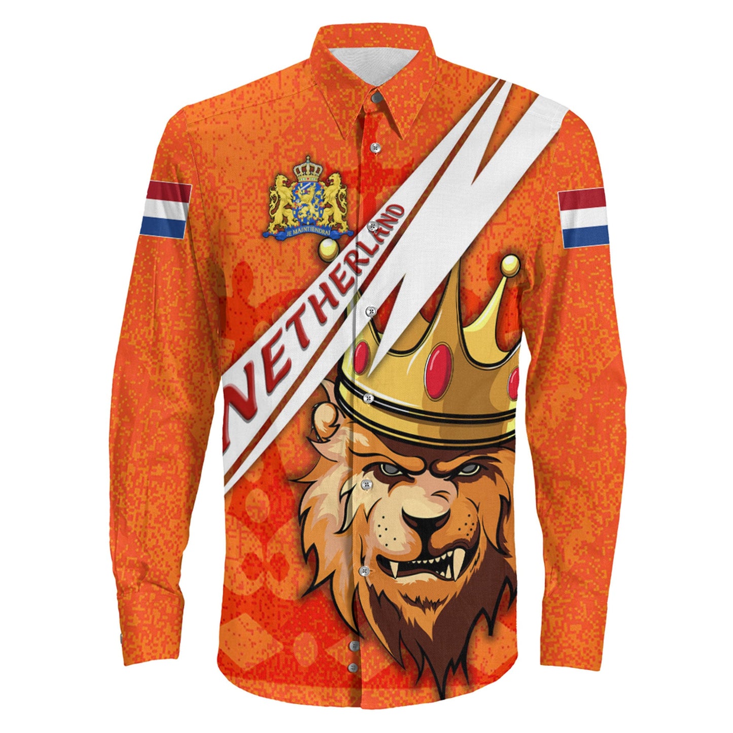 Clothing King Lion Koningsdag Long Sleeve Button Shirt