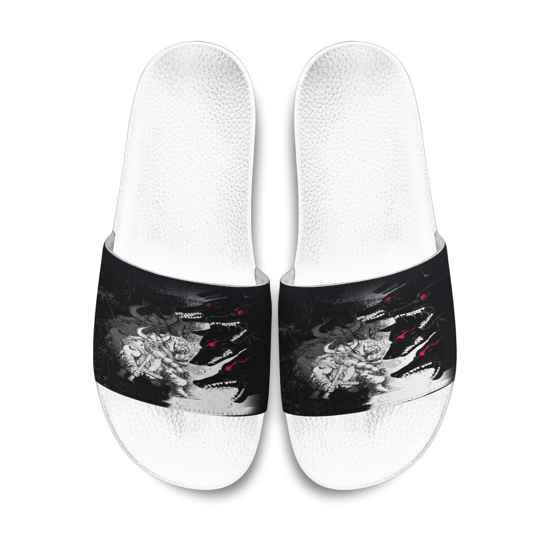 Slide Sandals Berserker and Wolf Red Eyes Slide Sandals