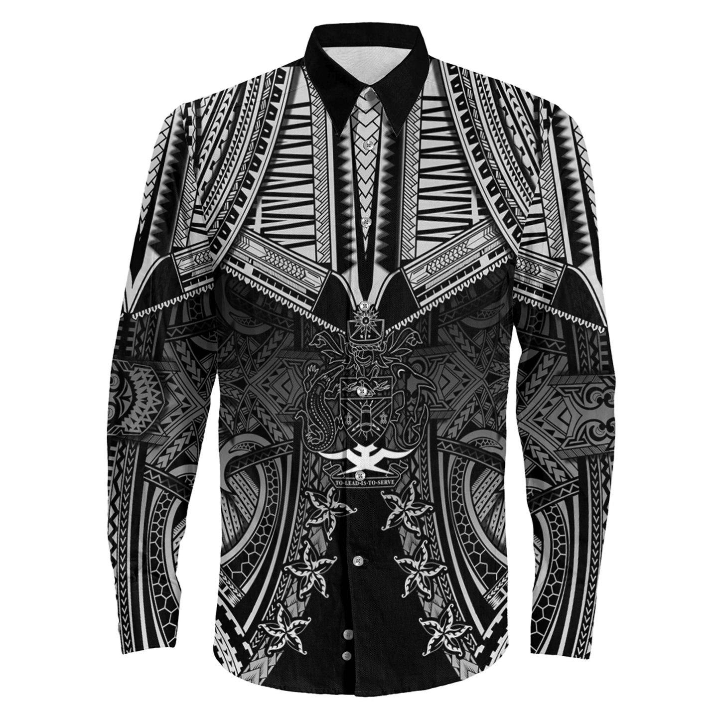 Clothing Solomon Islands Tattoo Long Sleeve Button Shirt