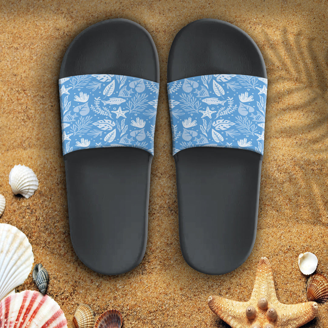 Sandal Summer Pattern Marine Ecosystem Slide Sandal