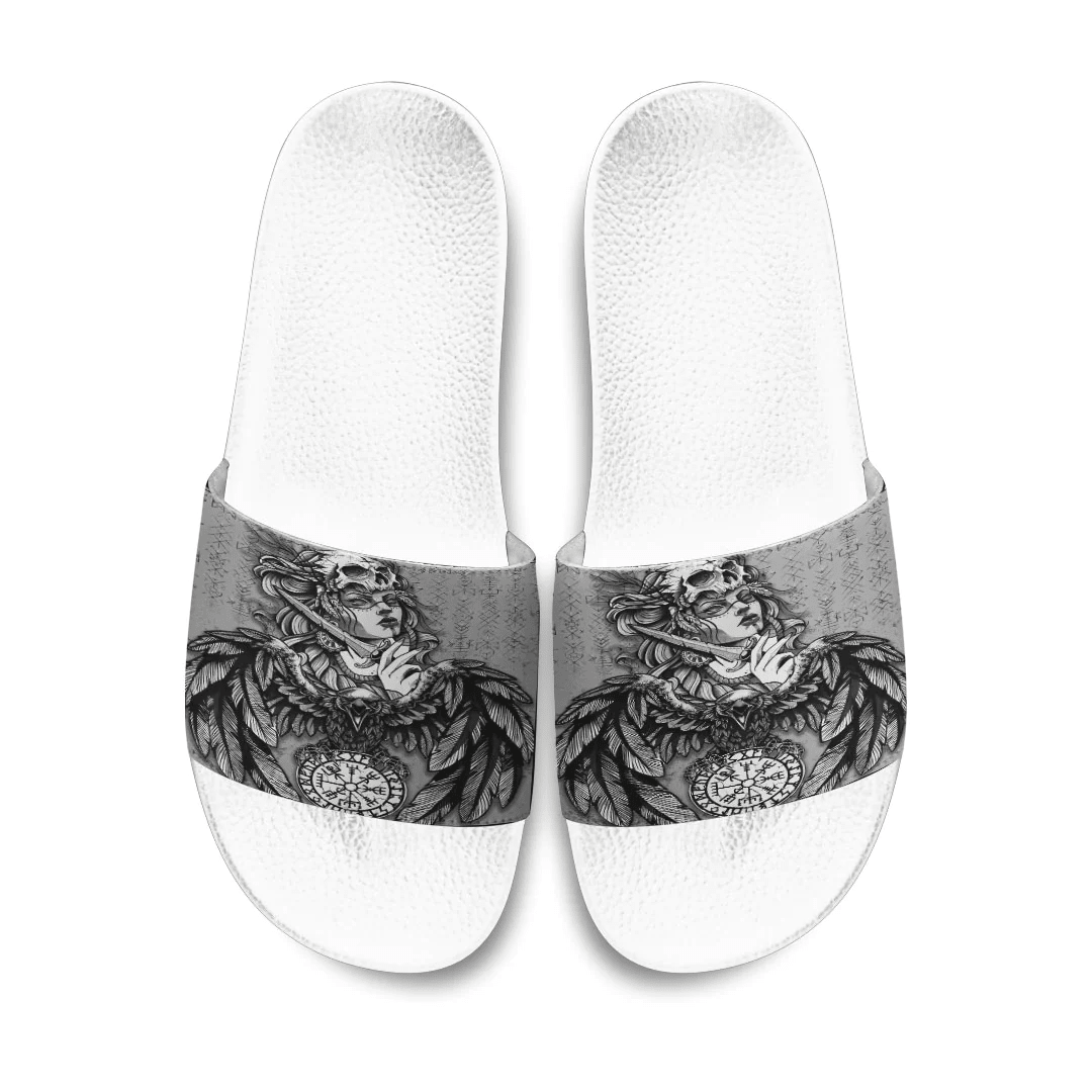 Slide Sandals Valkyries Raven Cletic Viking Slide Sandals