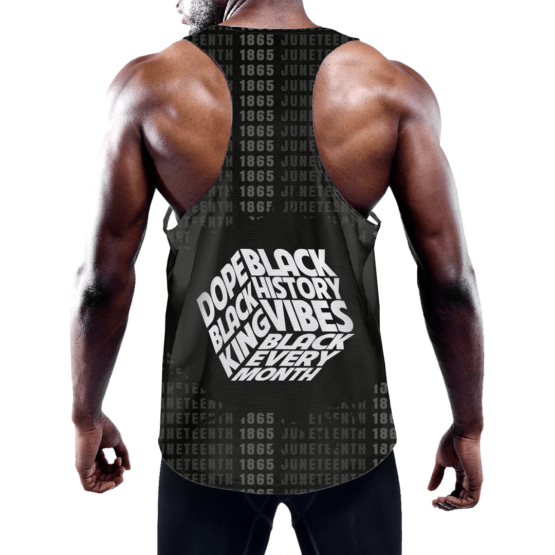 Clothing Dope Black King Men's Slim Y Back Muscle Tank Top