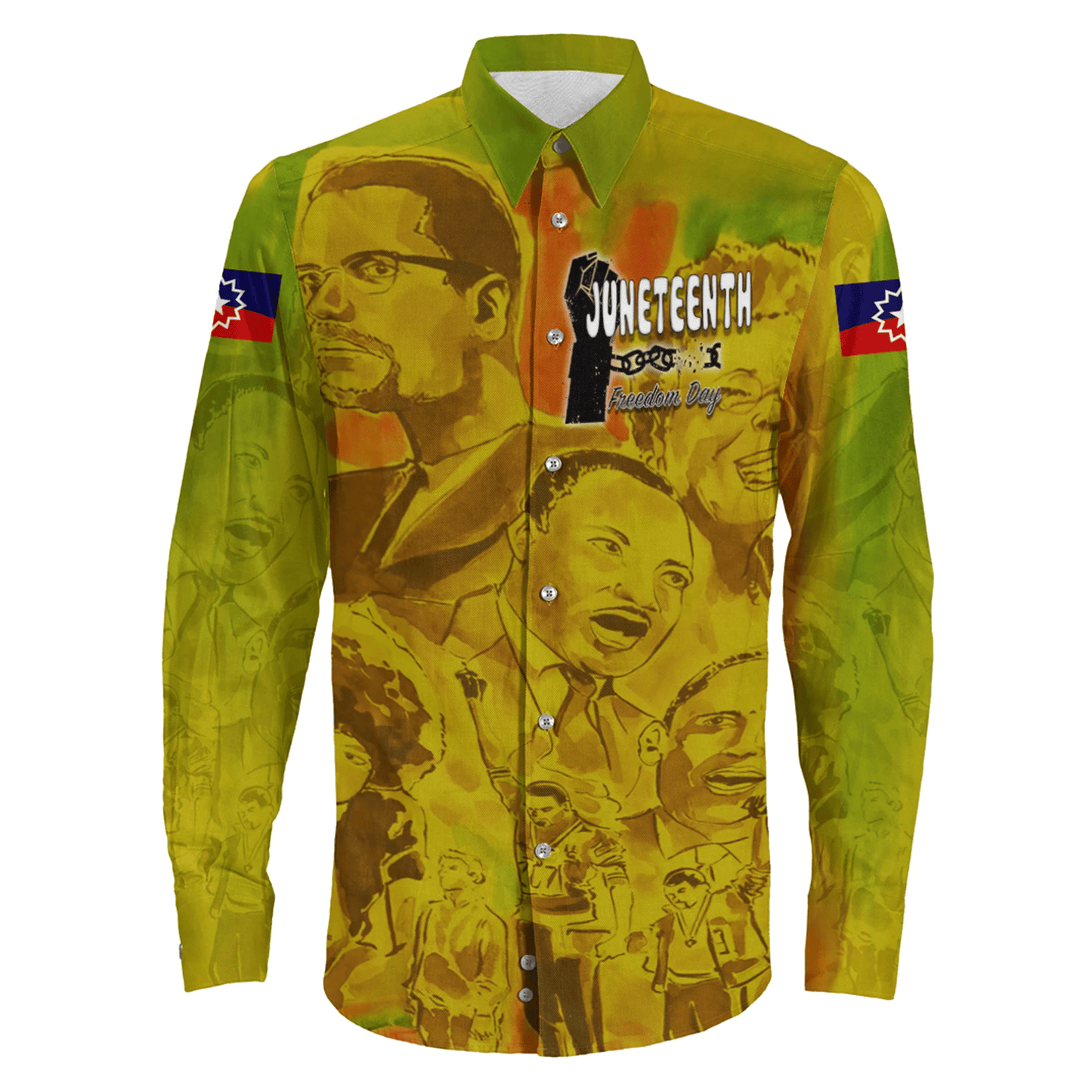 Clothing Person Juneteenth Long Sleeve Button Shirt