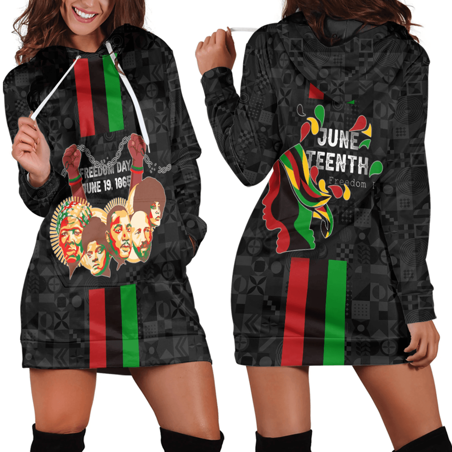Clothing Person Of Juneteenth Hoodie Dress