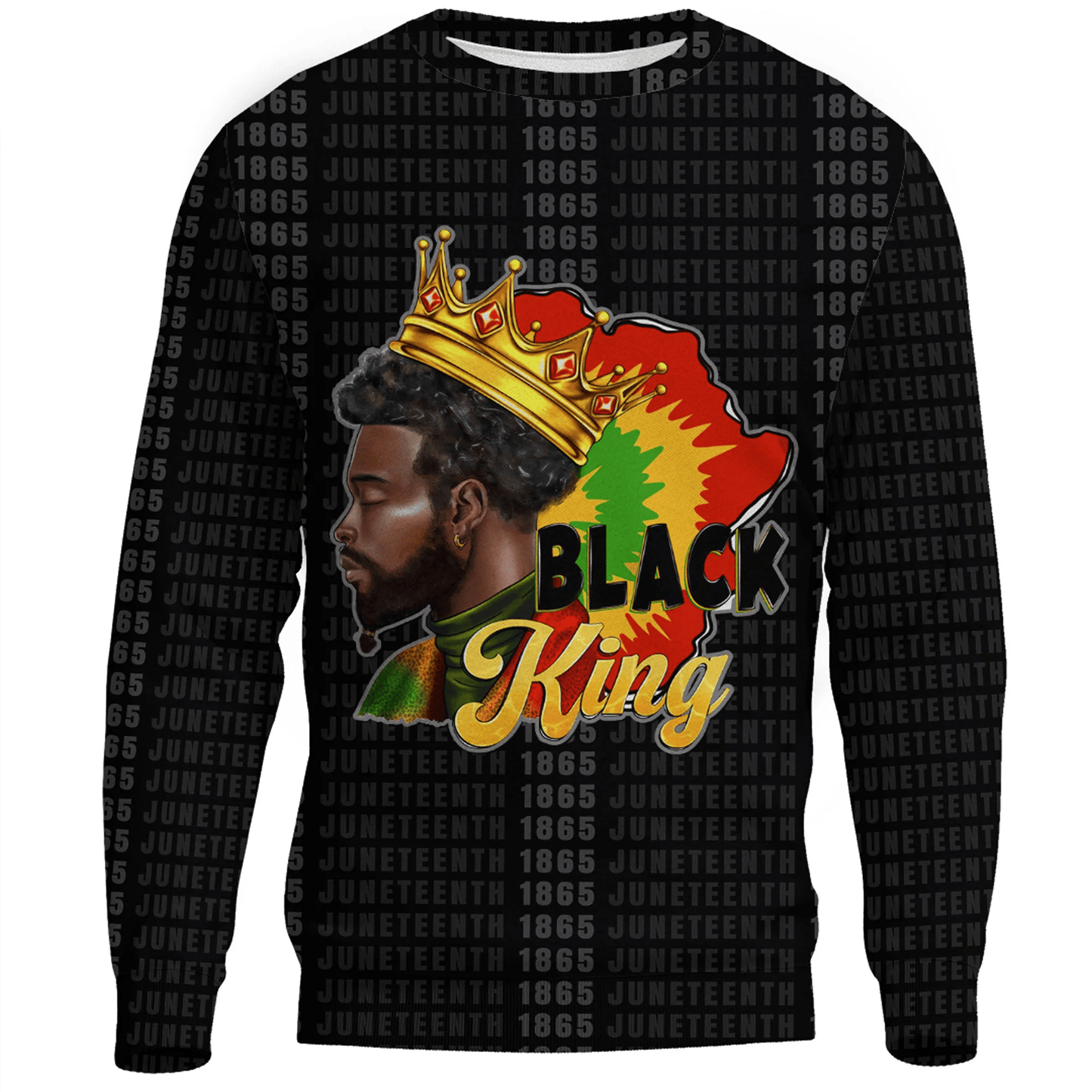 Clothing Black King Afro Man Juneteenth Sweatshirts