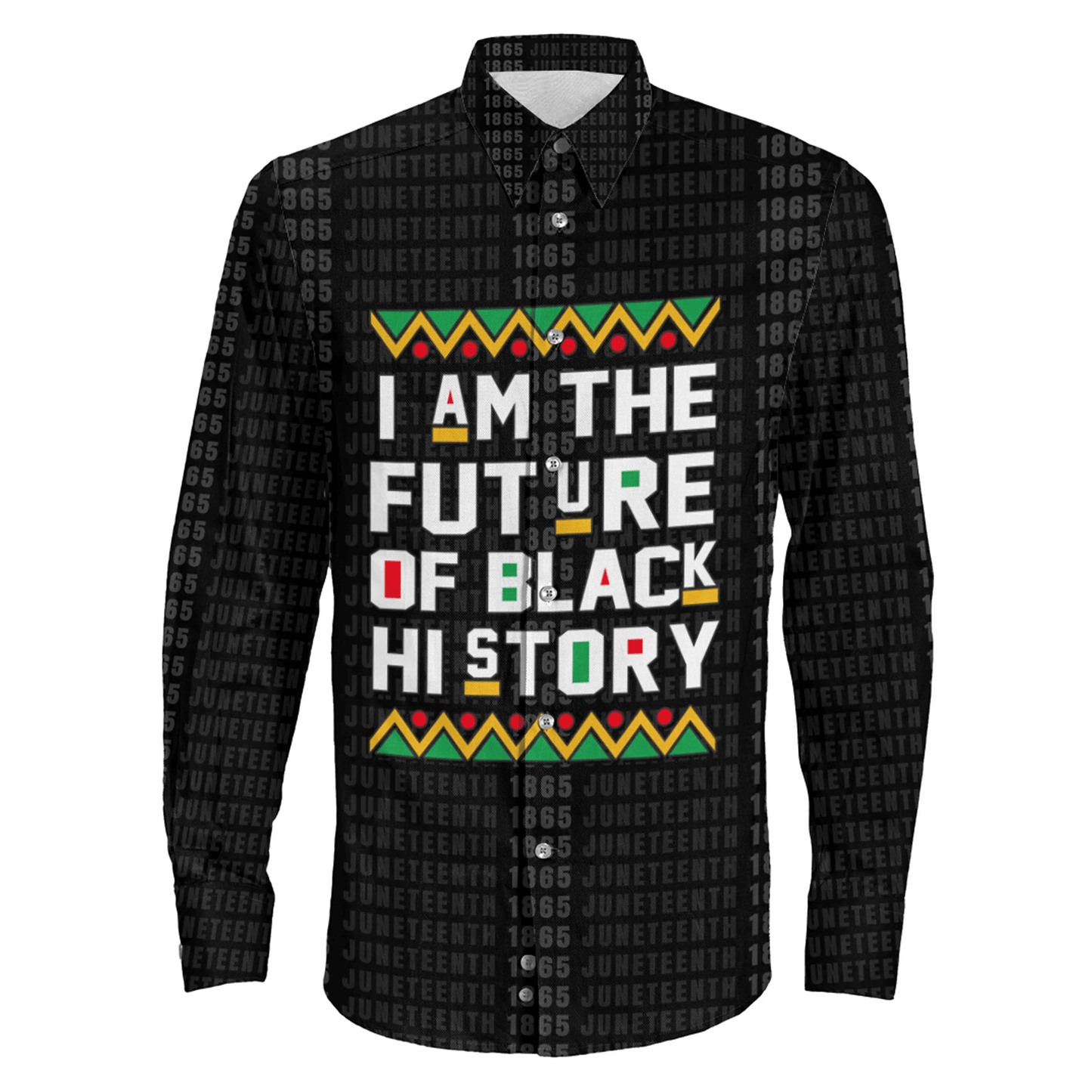 Clothing Future Of Black History Long Sleeve Button Shirt