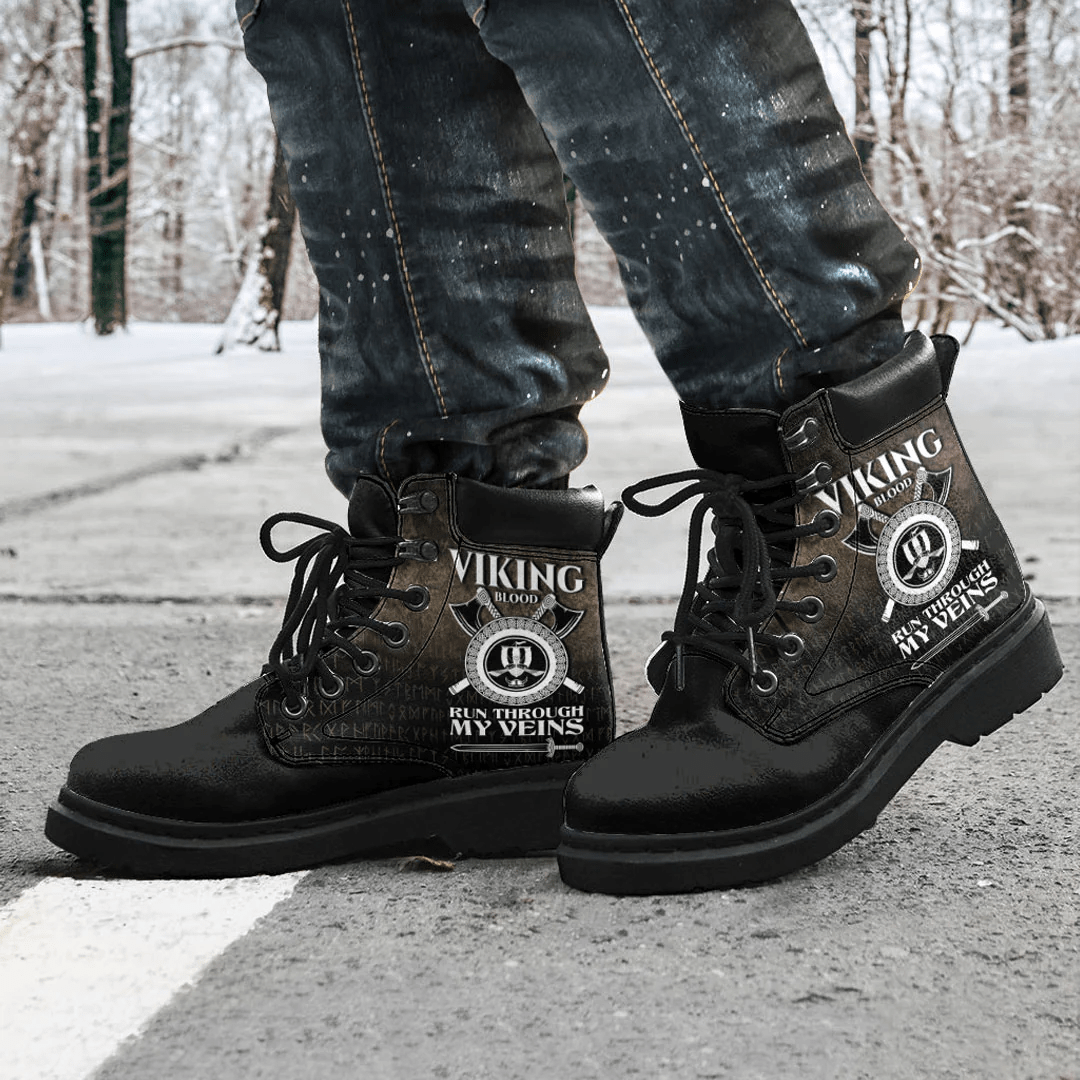 Boots Viking Blood Run Through My Veins All Season Boots