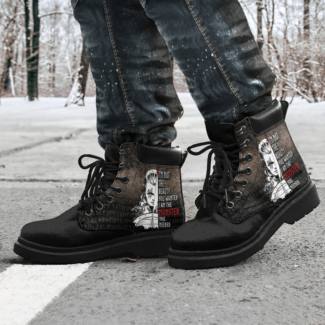 Boots Viking Shield Maiden Valkyrie I Am The Monster You Needed All Season Boots