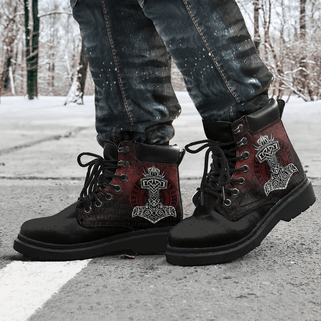 Boots Viking Norse God Hammer Mjolnir All Season Boots