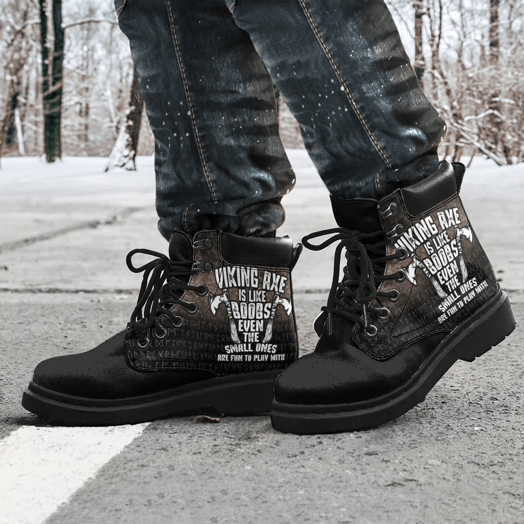Boots Viking Axe Is Like Boobs All Season Boots