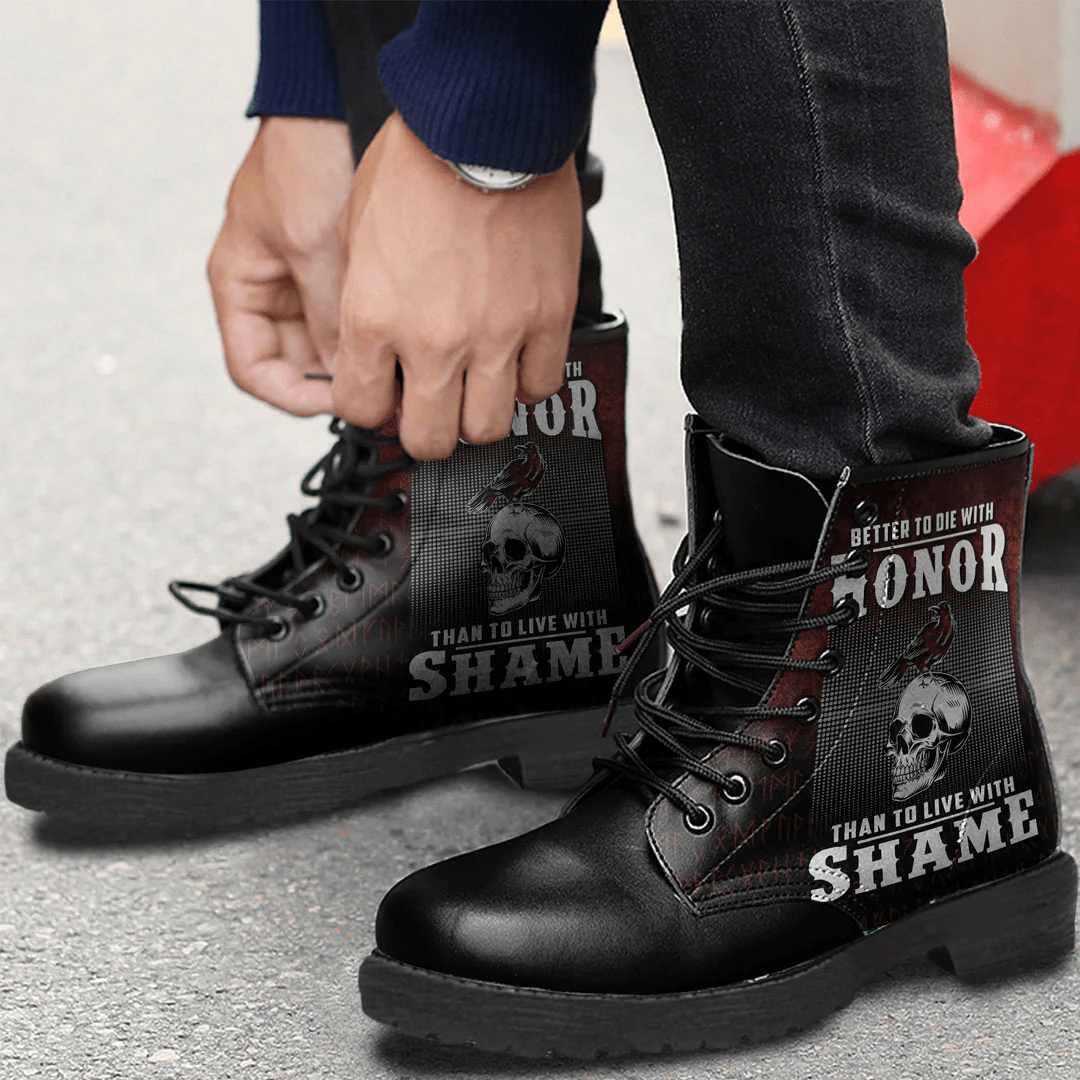 Boots Better To Die With Honor Than To Live With Shame Leather Boots