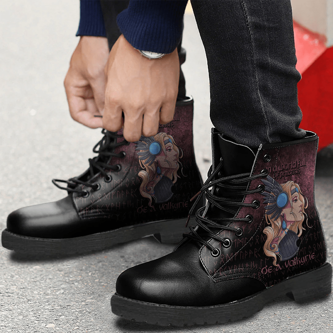 Boots I Want To Be A Shield Maiden Leather Boots