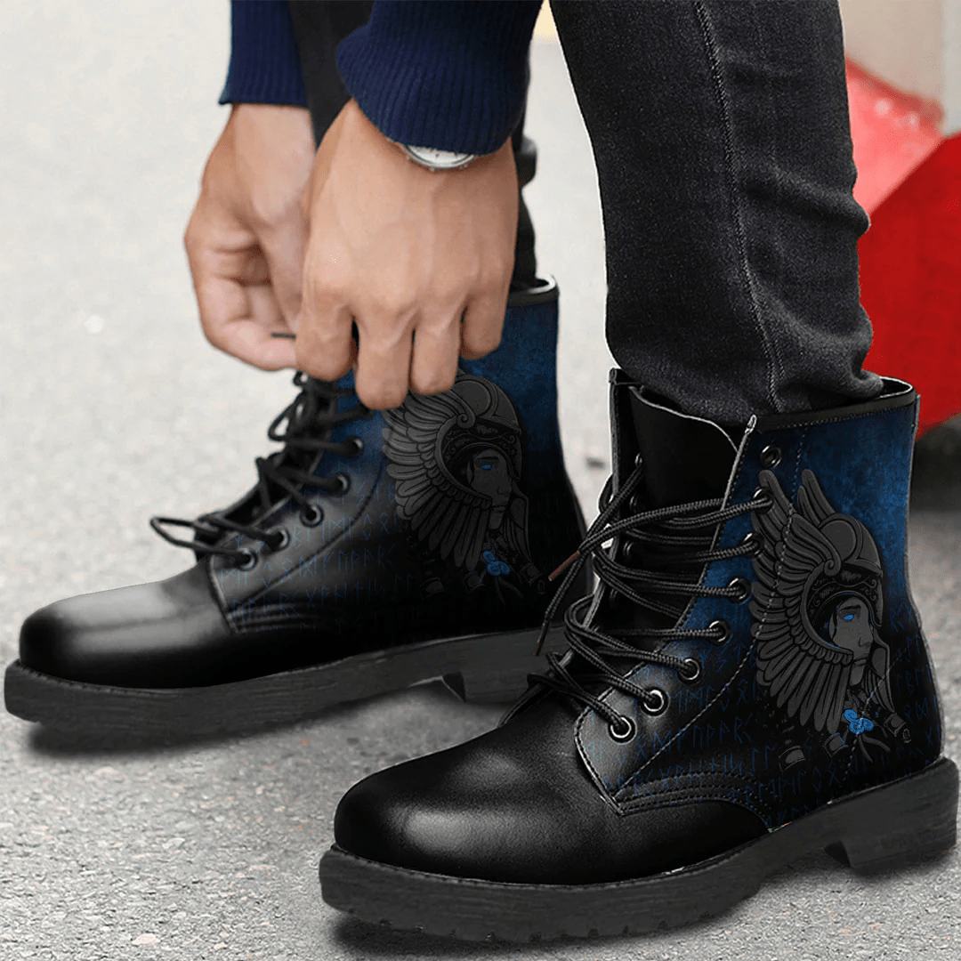 Boots Valkyrie Queen Sigrun Viking Warrior Leather Boots