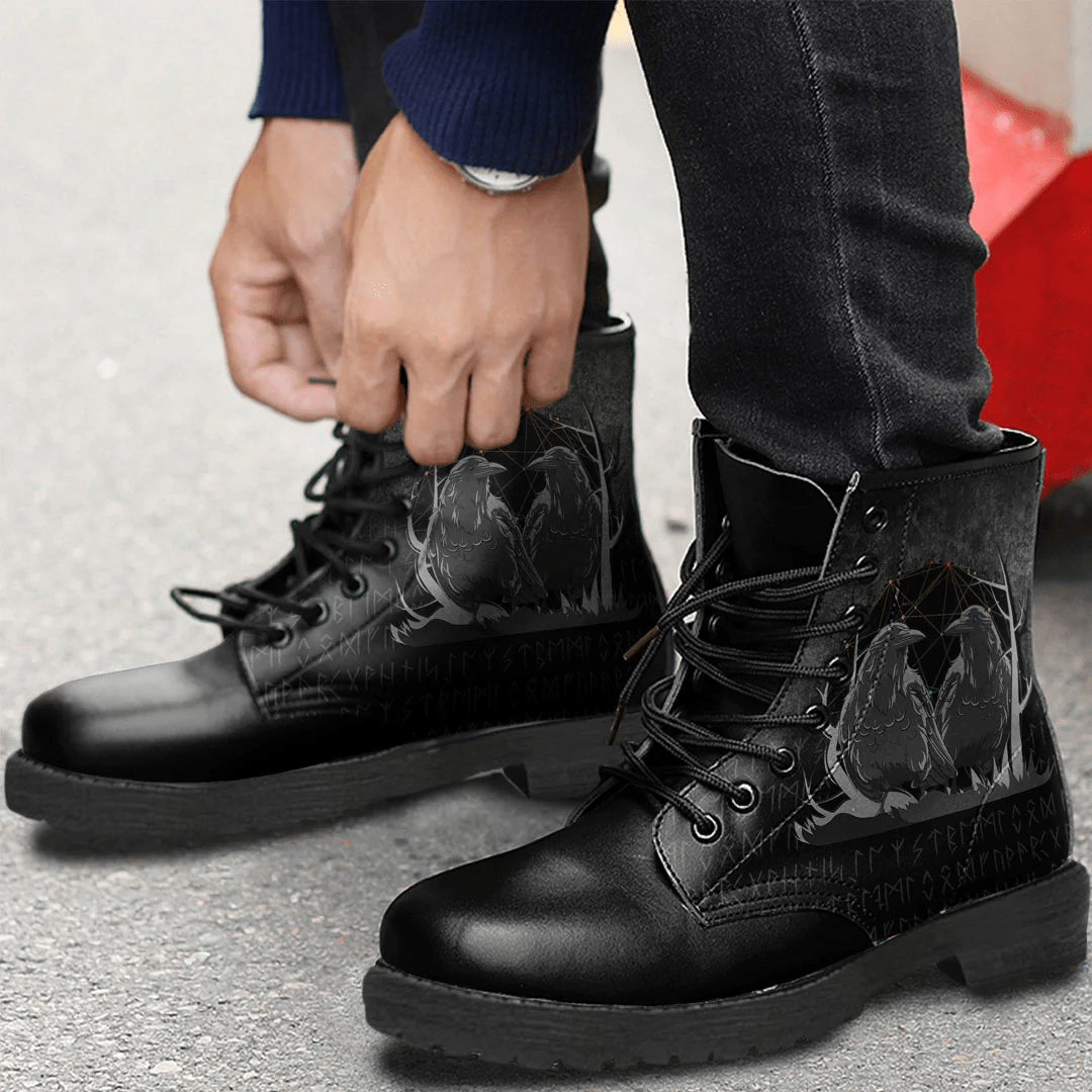 Boots Viking Huginn And Muninn Leather Boots