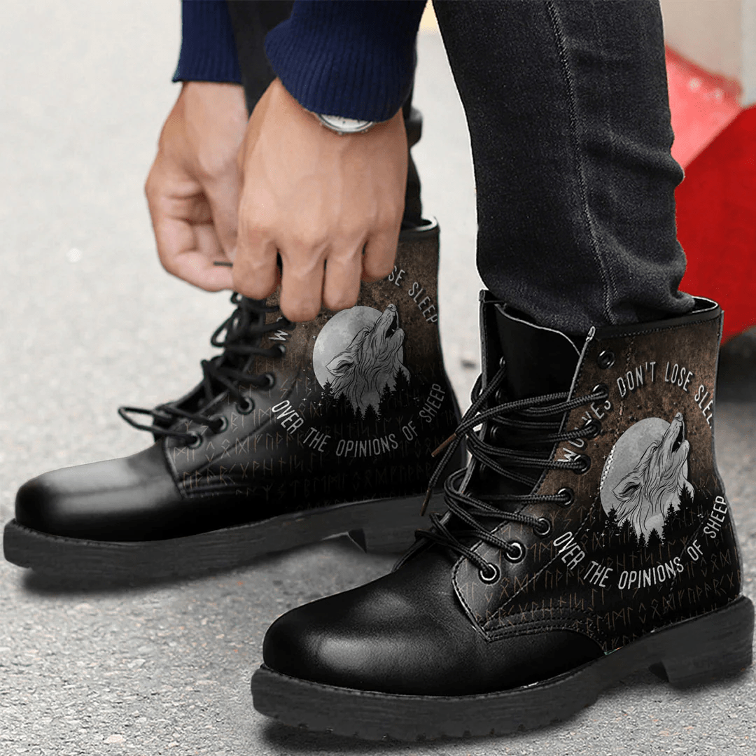 Boots Wolves Dont Loose Sleep Over The Opinions Of Sheep Leather Boots