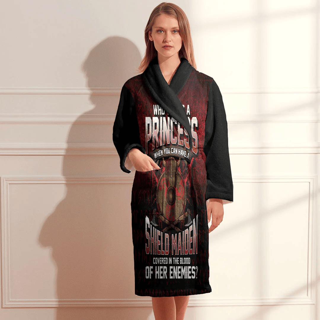 Bathrobe I Want To Be A Shield Maiden Bath Robe