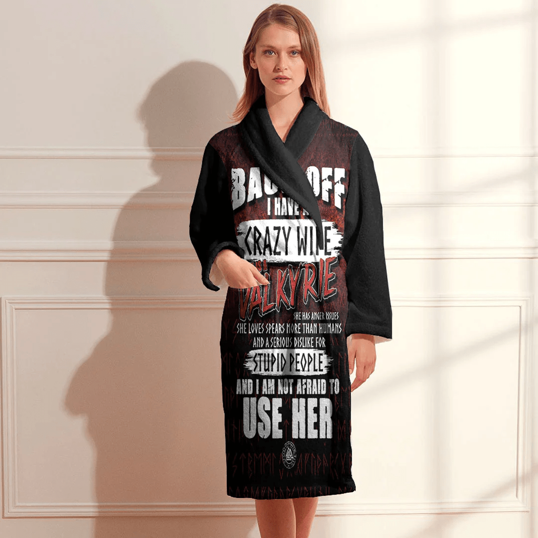 Bathrobe Funny Viking Valkyrie Bath Robe