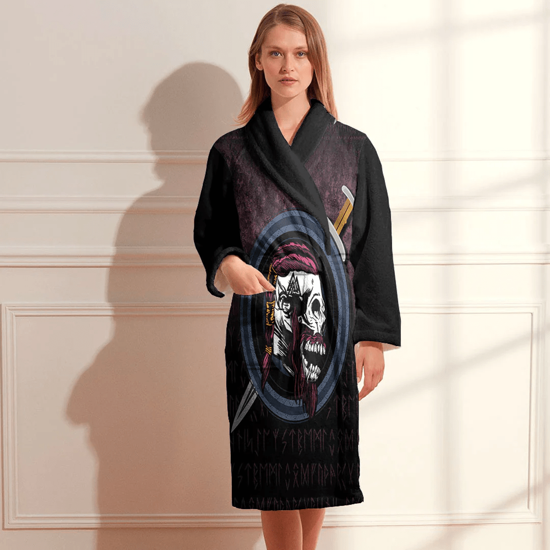 Bathrobe Viking Skull Bath Robe