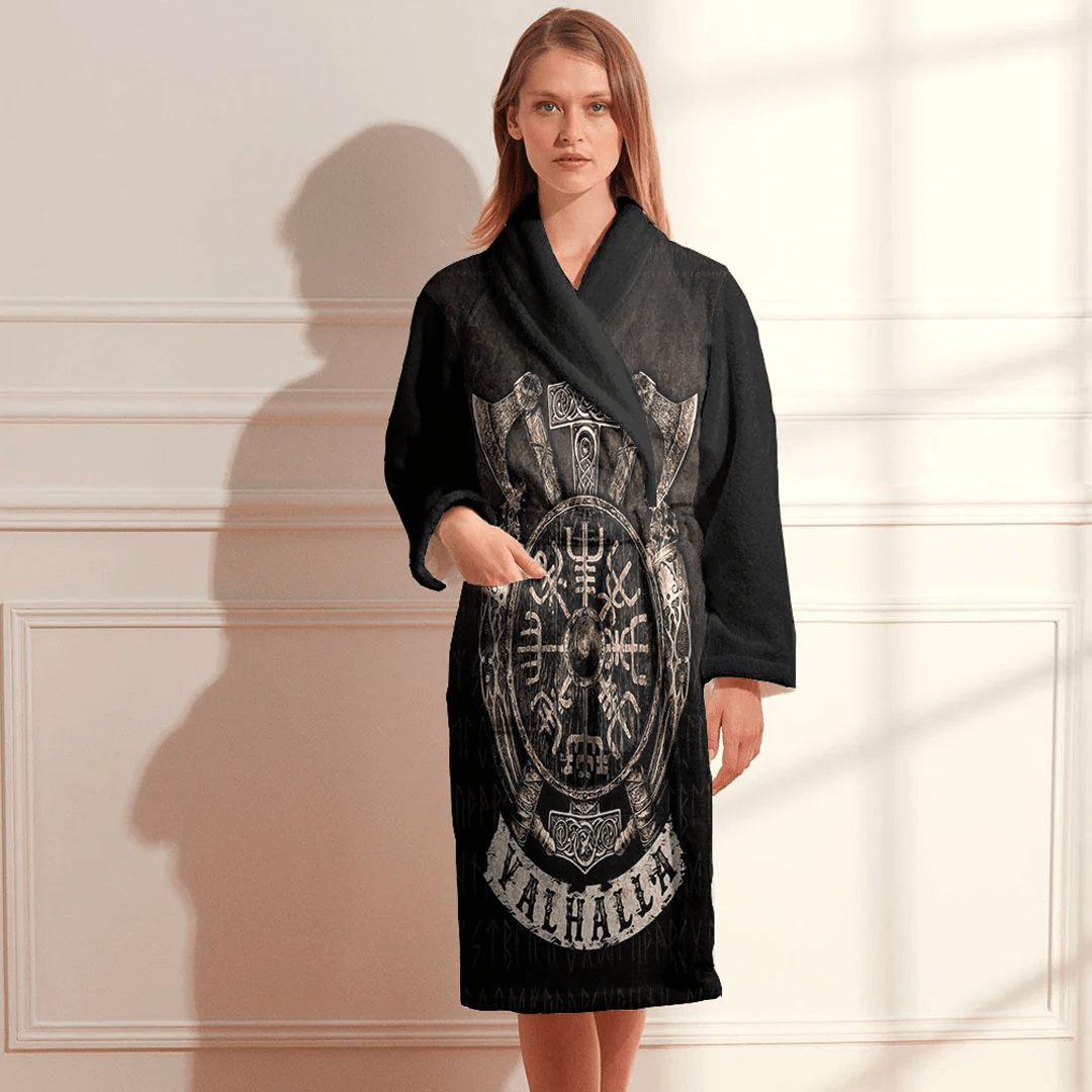 Bathrobe Viking Special Vegvisir Valhalla Bath Robe