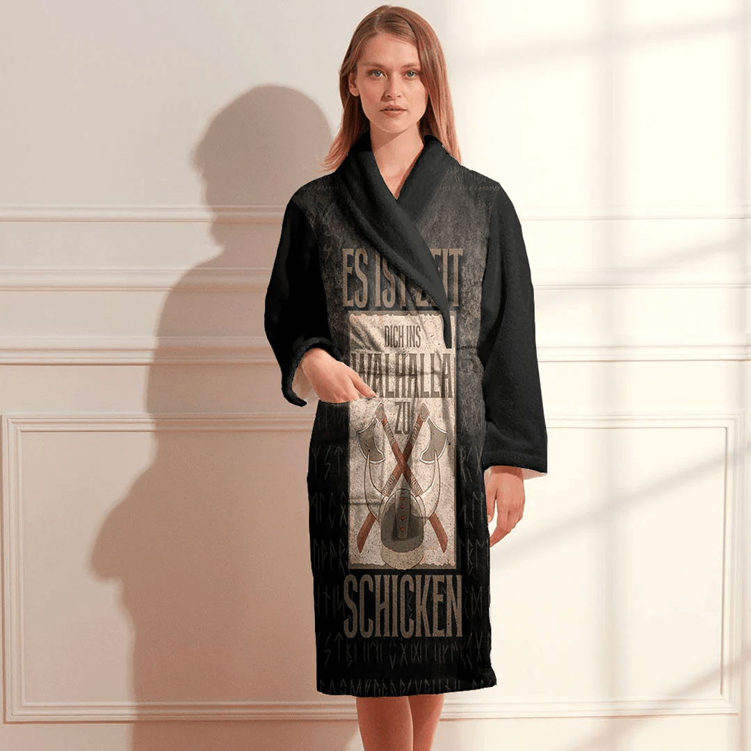 Bathrobe Es Ist Zeit Dich Ins Walhalla Zu Schickn Bath Robe