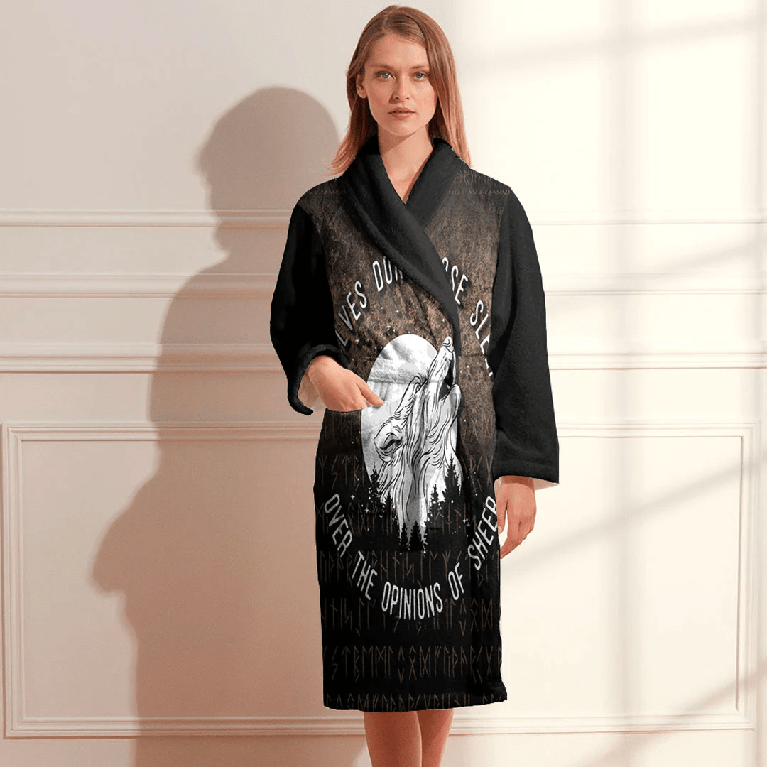 Bathrobe Wolves Dont Loose Sleep Over The Opinions Of Sheep Bath Robe