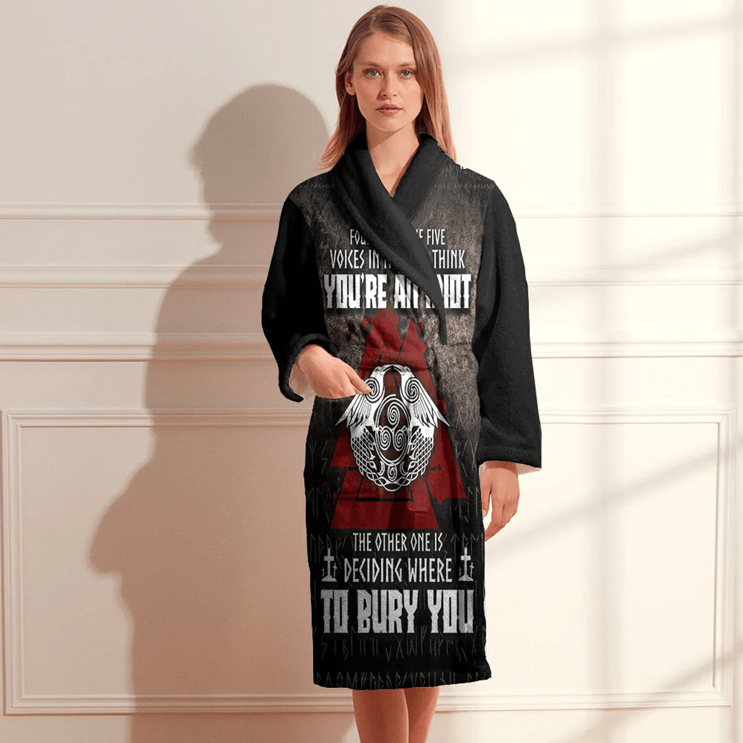 Bathrobe You Are An Idiot Vikings Bath Robe