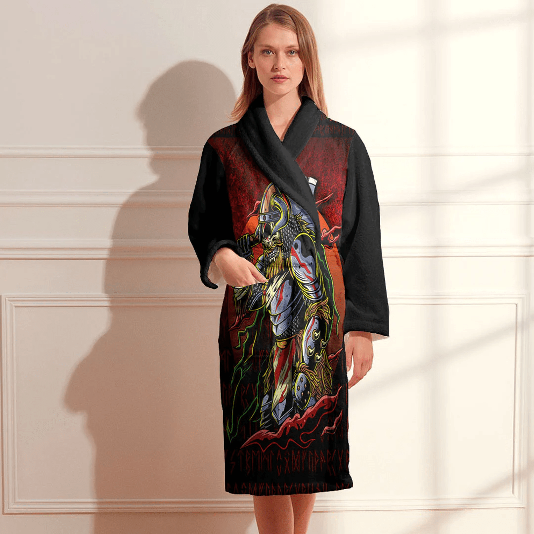 Bathrobe Samurai Viking Warrior Ronin Berserk Armor Axe Bath Robe