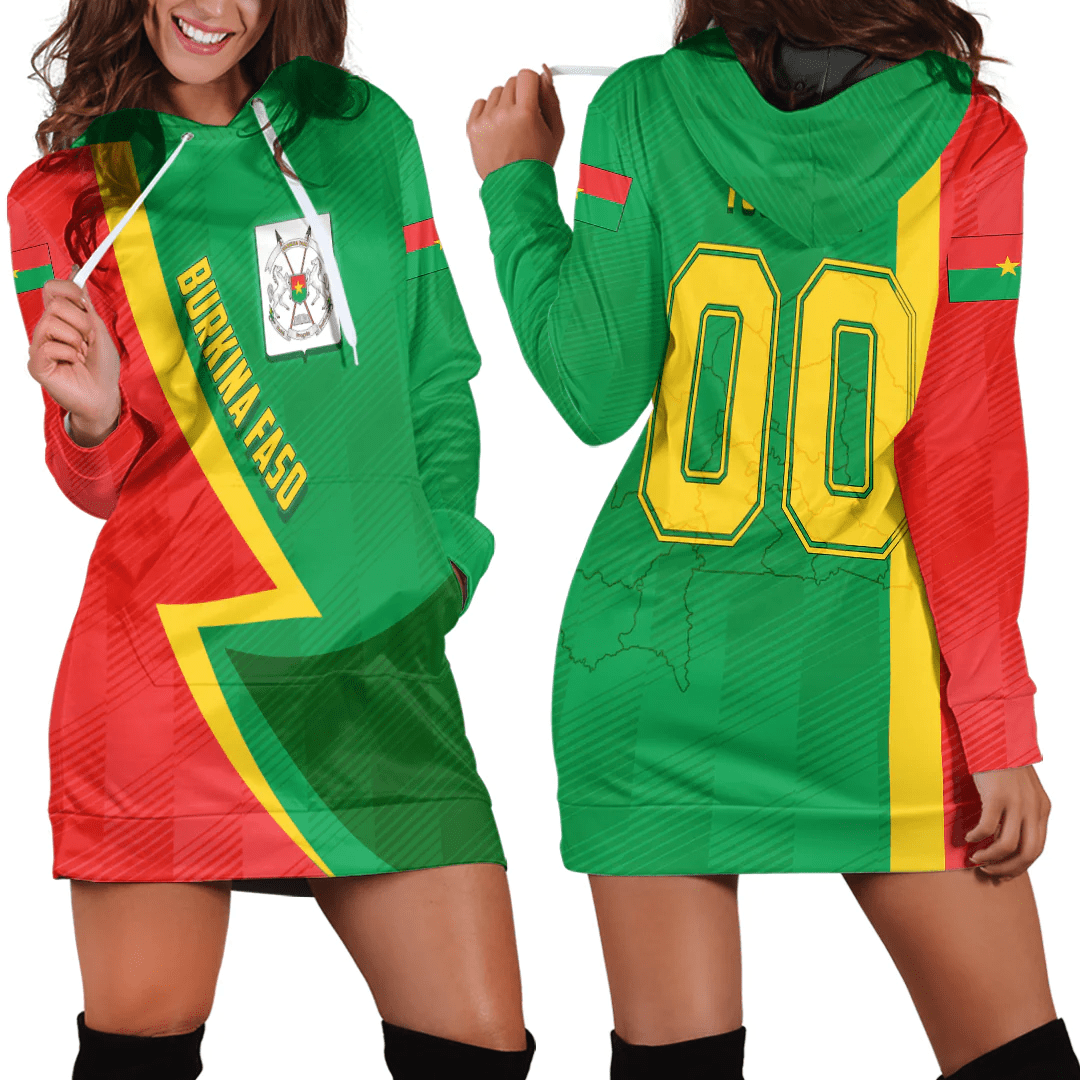 Clothing Custom Burkina Faso Sport Football Hoodie Dress