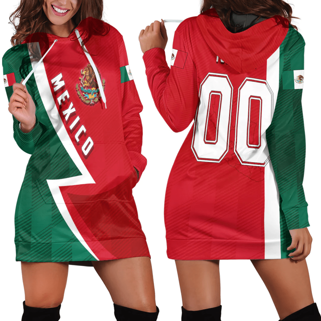 Clothing Custom Mexico Sport Football Hoodie Dress