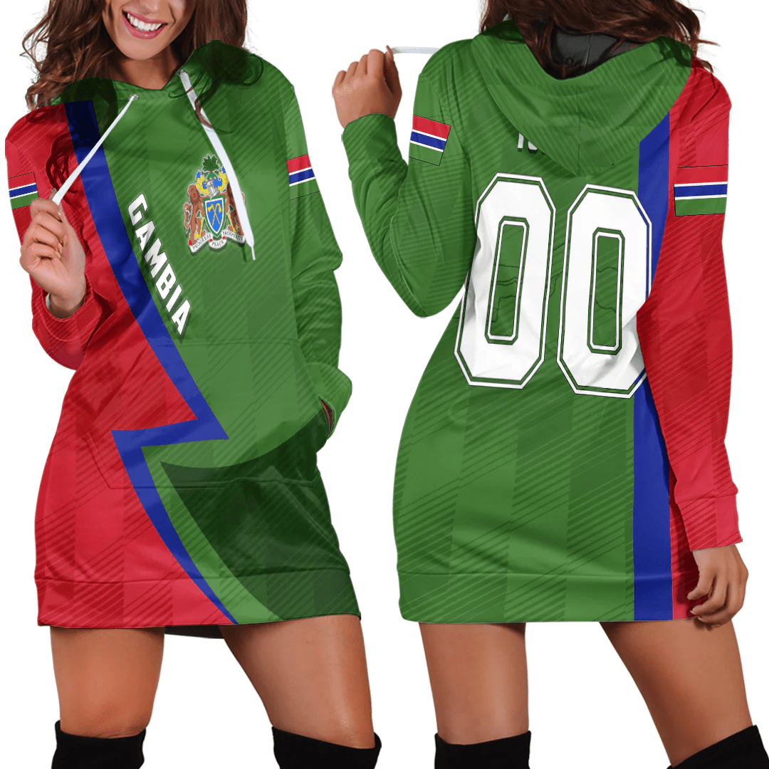 Clothing Custom Gambia Sport Football Hoodie Dress