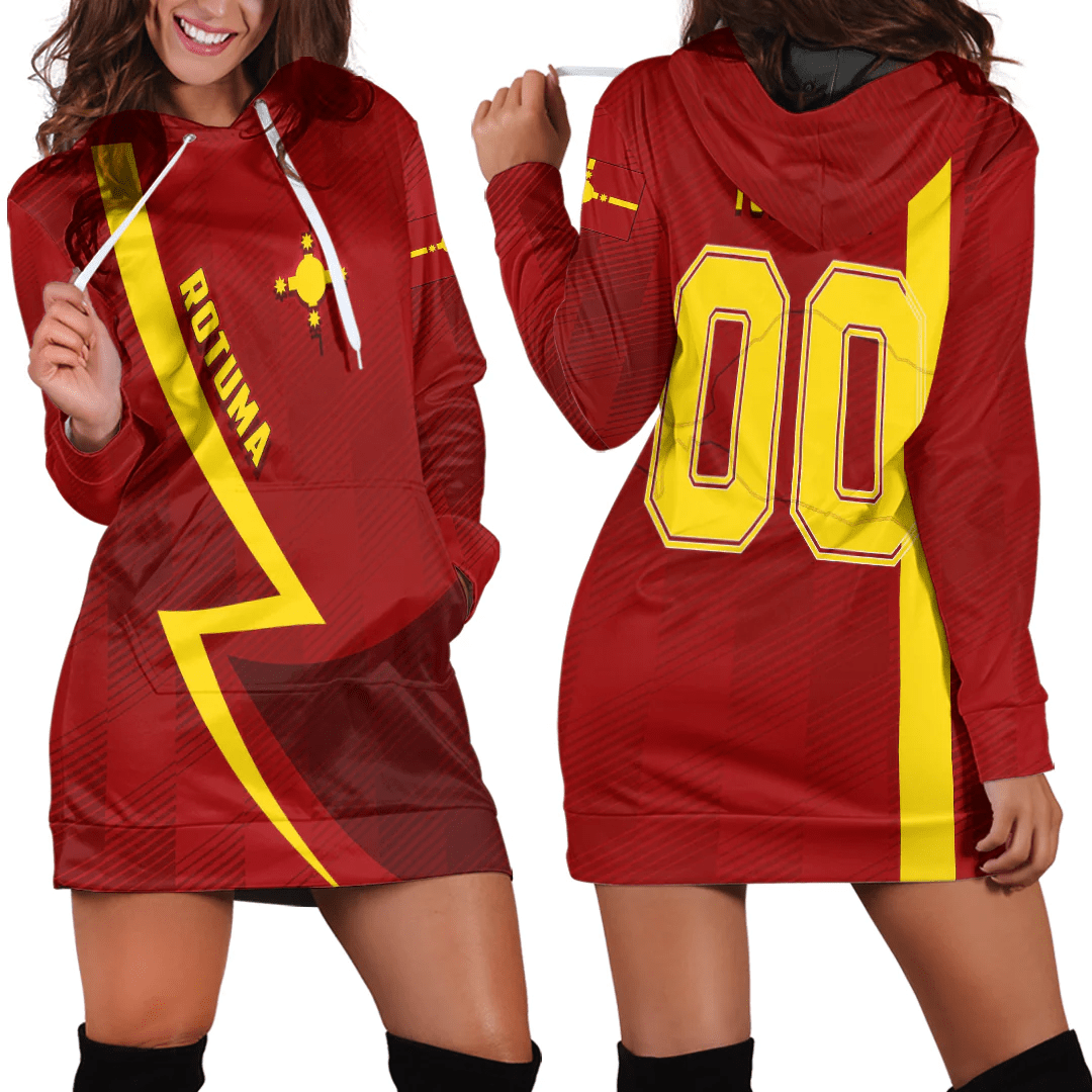 Clothing Custom Rotuma Sport Football Hoodie Dress