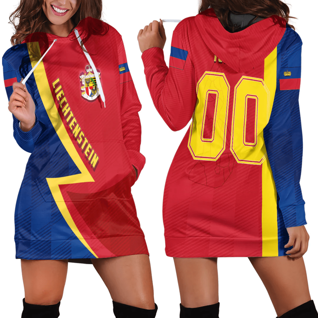 Clothing Custom Liechtenstein Sport Football Hoodie Dress